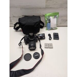 Canon EOS Rebel T5i DSLR Camera Bundle 18-55mm Lens 32GB 3 Batteries Bag